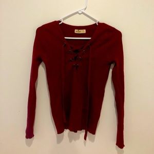 Hollister (never worn) burgundy sweater!